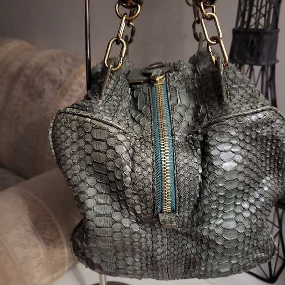 Authentic Rare Chloe Python square bag - Picture 5 of 14